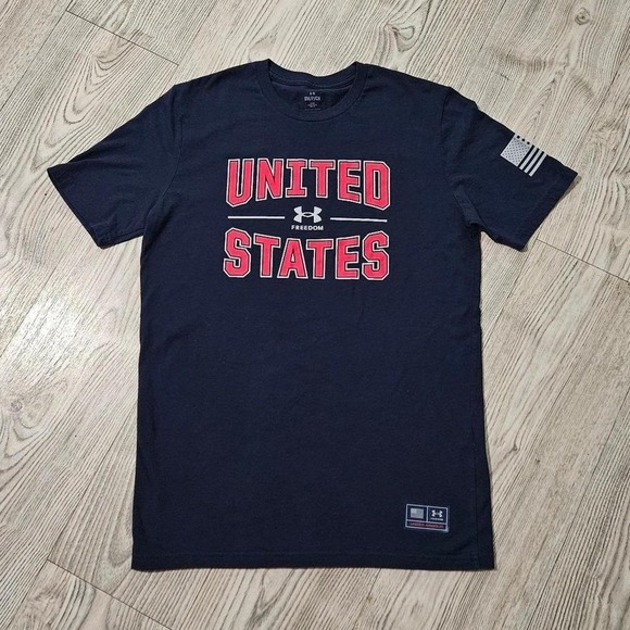 Under Armour Other - Under Armour Freedom Shirt In Navy -Men Size Small